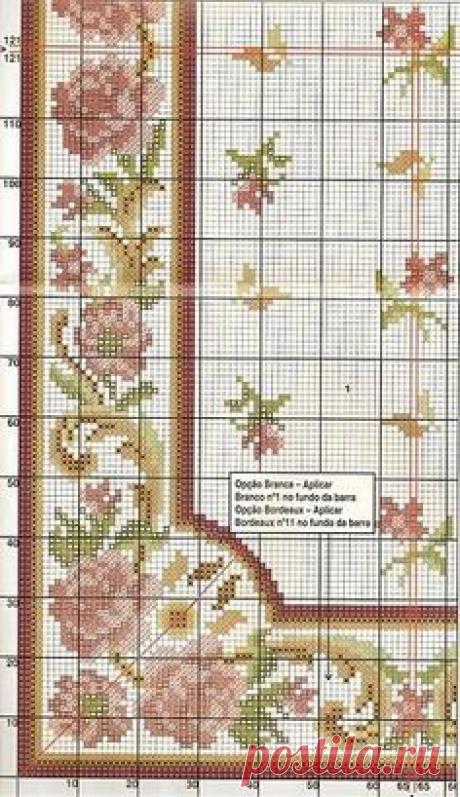 Схема роз для вышивки крестиком бисером