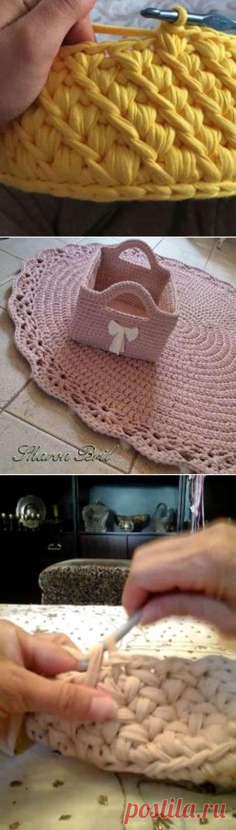 Punto ilya | Tutoriales bolsos de trapillo | Crochet, Crocheted bags and Bag