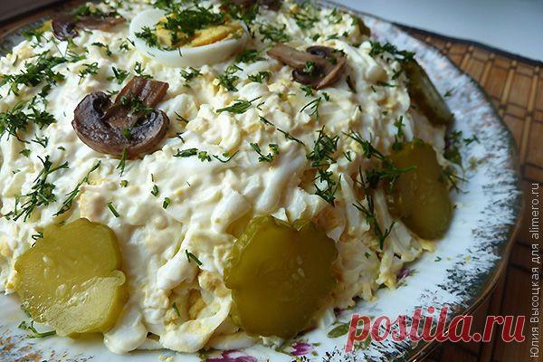 Печеночный слоеный салат