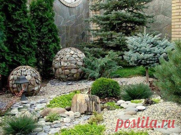 Необычное использование гальки в ландшафтном дизайне | 6 соток
