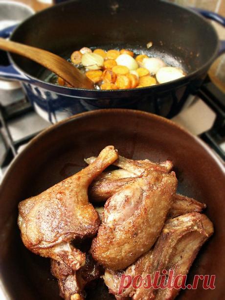 Традиционный рецепт — утка с квашеной капустой по-деревенски — Готовим дома