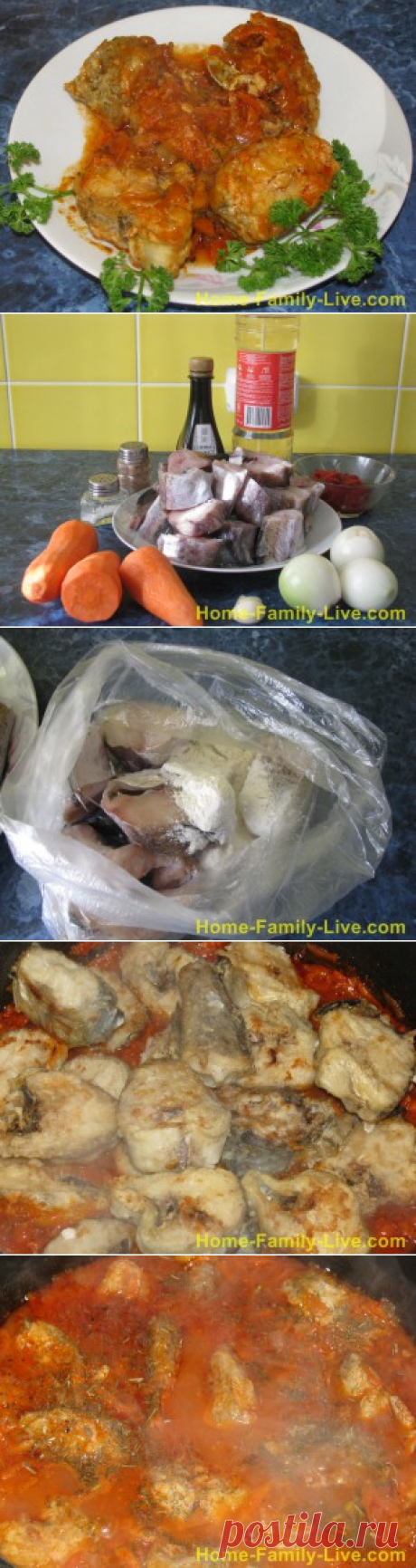 Минтай в томатной подливке/Сайт с пошаговыми рецептами с фото для тех кто любит готовить