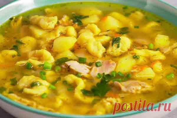 Полтавский суп с галушками и курицей - рецепт на vse-o-ede-online.ru Рецепт полтавский суп с галушками и курицей. Очень сытно и даже вкусно получается. Его можно приготовить как на воде, так и на простом курином бульоне.