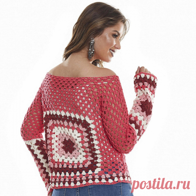 Весёлый квадрат: 14 моделей с цветными мотивами крючком | Вязание с Paradosik_Handmade | Дзен