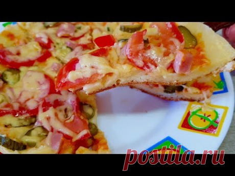 Обалденная Вкуснятина на Скорую Руку! Вкусный Пирог в Стиле "Pizza" Делаю ПИЦУ на СКОВОРОДЕ.