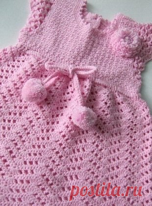 Сарафан для девочки крючком..