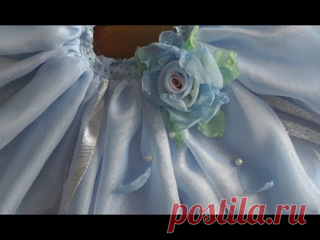 Шьем новогоднюю юбку "Голубая роза"