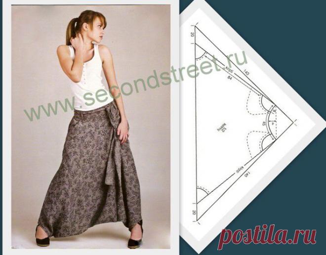 Простые шаровары юбка – брюки / Простые выкройки / ВТОРАЯ УЛИЦА