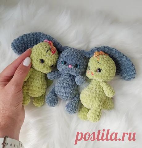 Дракоша и зайка амигуруми