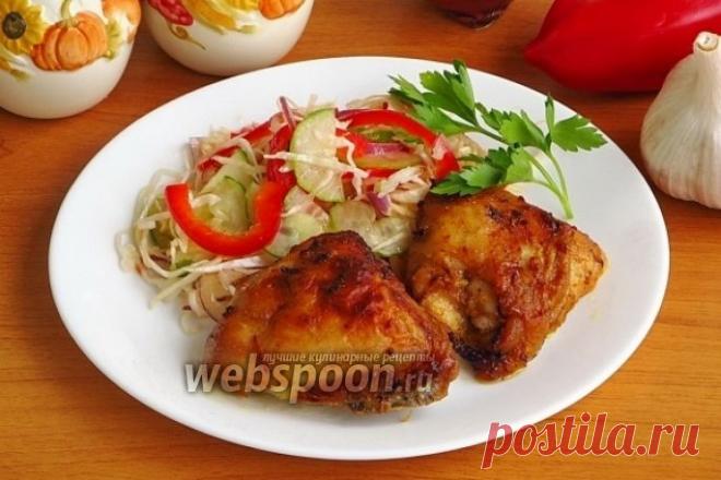 Пряные куриные бёдрышки, запечённые в аэрогриле.