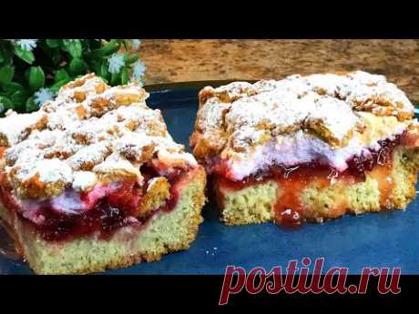 «ИЮЛЬСКОЕ НАСТРОЕНИЕ» Выпекаем одним коржом! БЕЗ КРЕМА! Вкусный торт-пирог подарит летнее настроение