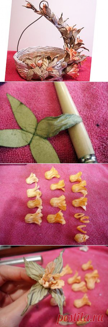 Ветвь цветов из акварельной бумаги - Ярмарка Мастеров - ручная работа, handmade