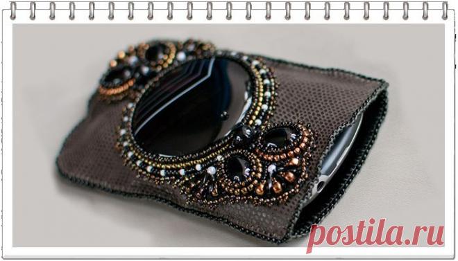 Нарядный чехол с бисером для мобильного телефона своими руками. Мастер класс | Подружки