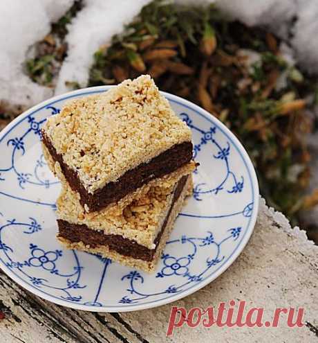 Овсяно-шоколадные квадратики