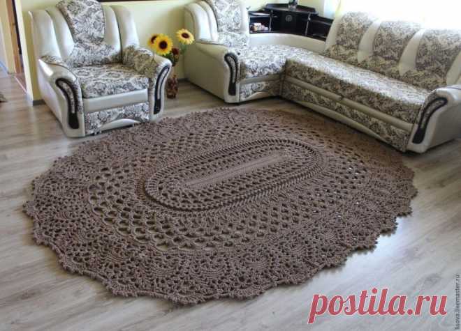 Рельефный ковер из шнура (Вязание крючком) — Журнал Вдохновение Рукодельницы