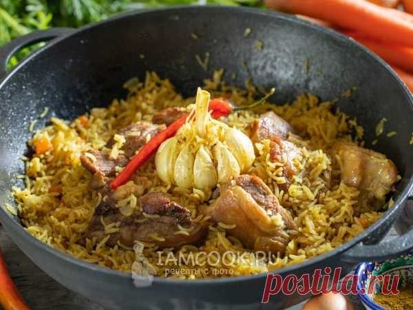Плов из баранины в казане — рецепт с фото на Русском, шаг за шагом. Очень вкусный плов из баранины вполне реально приготовить в домашних условиях. #рецепт #плов #еда #баранина #обед #ужин #рецепты