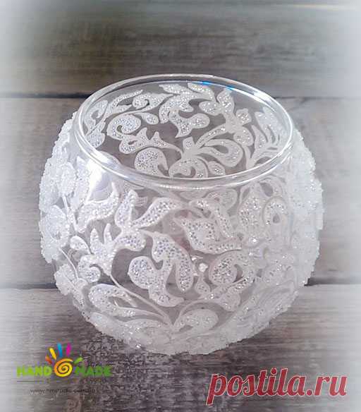 МК по декорированию подсвечника 