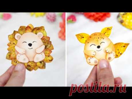 Как я превращаю фоамиран в необычных осенних зверушек: ежик, лисенок, совушка 🍁 Осенний декор DIY