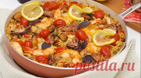 Паэлья с морепродуктами, пошаговый рецепт с фото