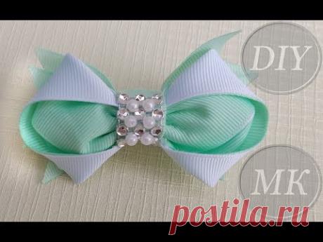 Cute Ribbon Bow   Hair Bow  DIY  Handmade   Бантик из репсовых лент Laço de fitas - YouTube