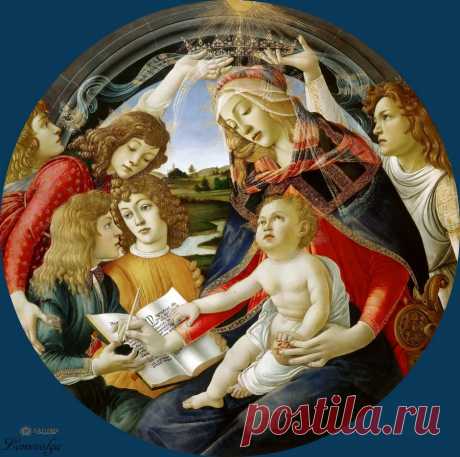 Шедевр в деталях | Сандро Боттичелли (Sandro Botticelli, 1445-1510, Florence) - Мадонна Магнификат