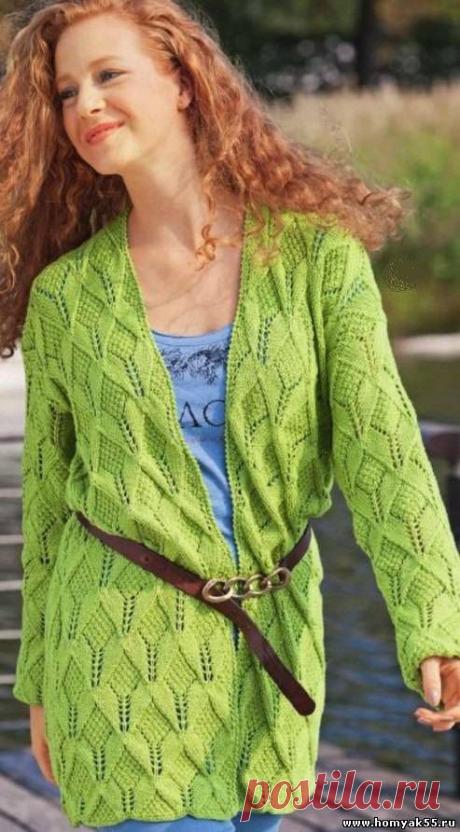 Кофты, жакеты, свитера для женщин спицами - Схемы и описания вязаных изделий | «Хомяк55.ру» сайт о вязании