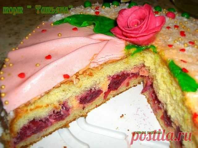 Торт "Татьяна", с вишней.