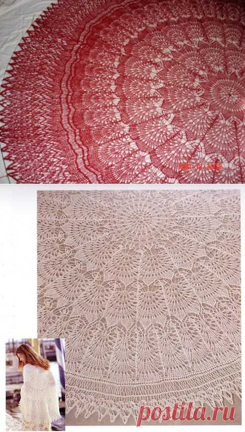Шаль Испанский павлин / Spanish peasock shawl | Knitting club // нитин клаб
