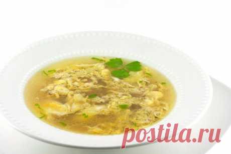 Вкусные рецепты   суп с витчиной и яйцом