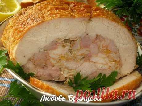 Праздничная куриная ветчина - шикарная закуска! Украсит любой праздничный стол!