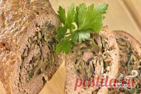 Мясной рулет с грибами - кулинарный рецепт на Повар.ру
