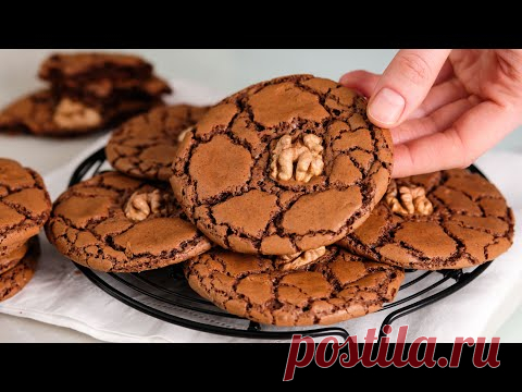 Печенье за 5 минут! Самое ВКУСНОЕ и легкое печенье! Вы будете поражены! Шоколадное печенье Брауни!