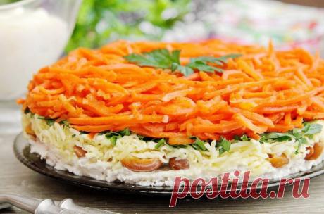 Салат Восторг с корейской морковью - 6 рецептов с фото пошагово