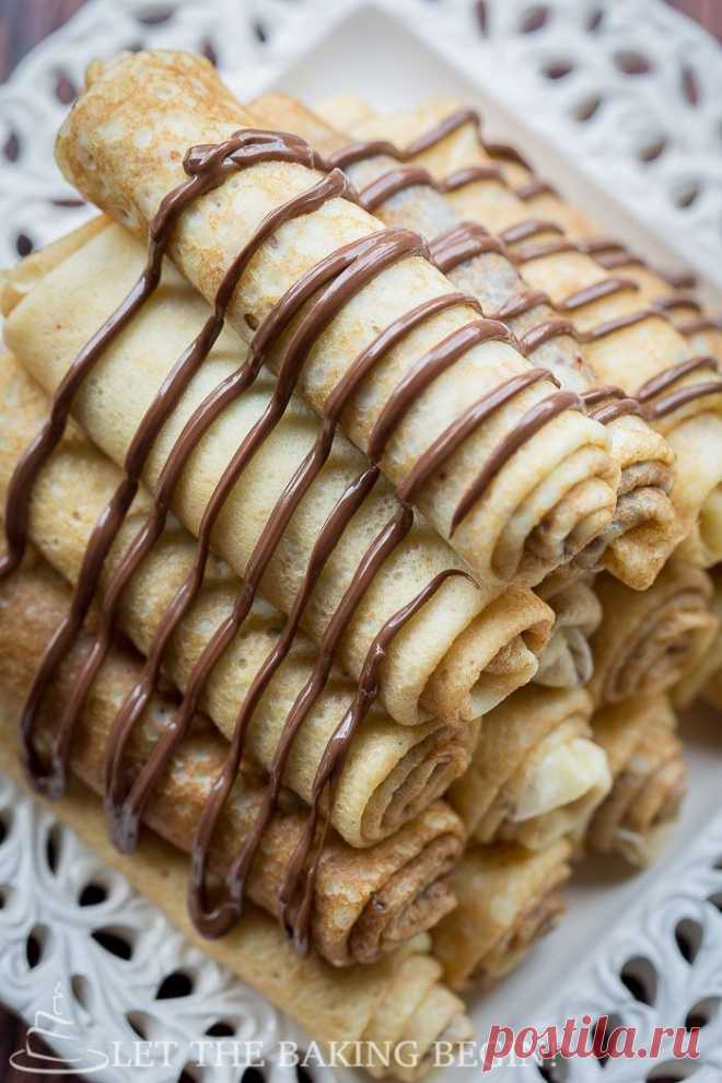 Nutella Stuffed Crepes & 3 Ways to Fold Them Let the Baking Begin!