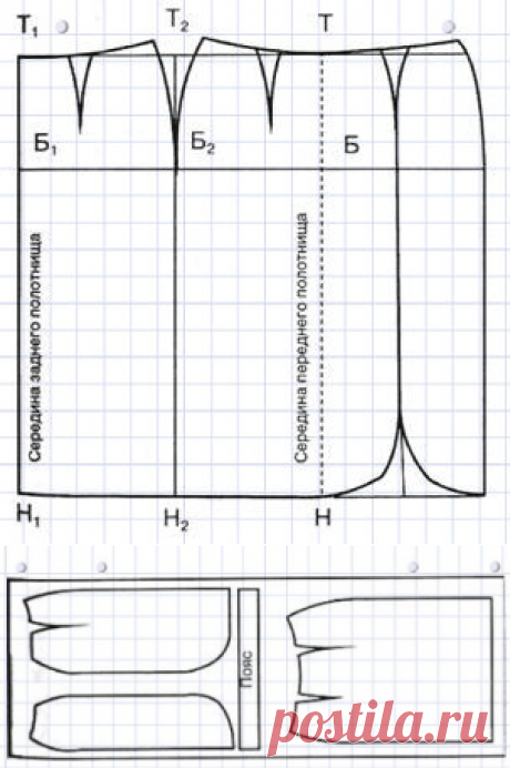 Прямая юбка с асимметричным фигурным рельефом