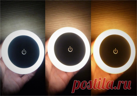 Обзор на недорогой светильник-ночник с сенсорным переключателем