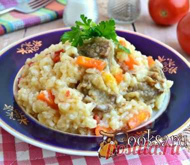 Рисовая каша со свининой и овощами в мультиварке фото рецепт приготовления