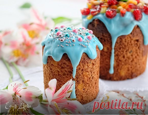 Сочный творожный кулич