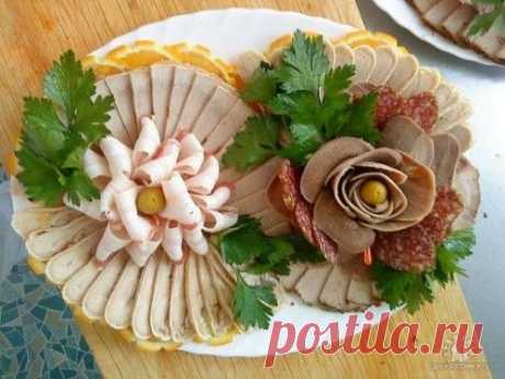 Красивое оформление мясных нарезок: идеи и примеры / Простые рецепты