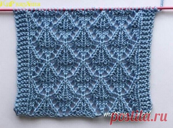 Ажурный узор спицами