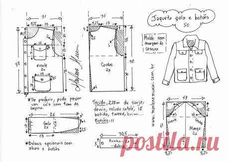 Jaqueta com botões - Marlene Mukai