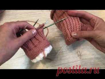 Высота пятки носка спицами  Укрепленная пятка