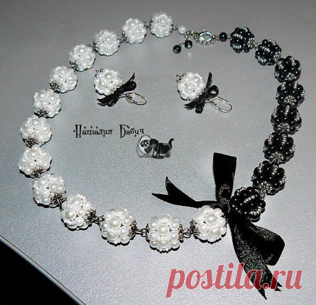 Украшение из плетеных бусин / Handmade / Бижутерия своими руками / Pinme.ru / Natalia Kuzhanova