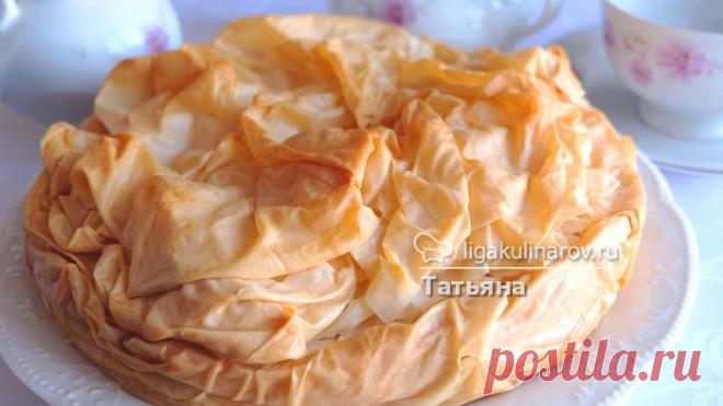 Пирог из теста филло с капустой - рецепт с фото.