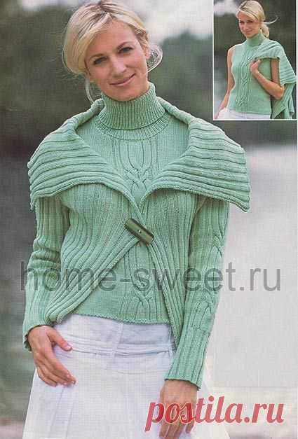 Жакет и топ спицами