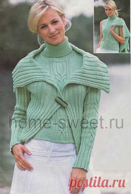 Жакет и топ спицами