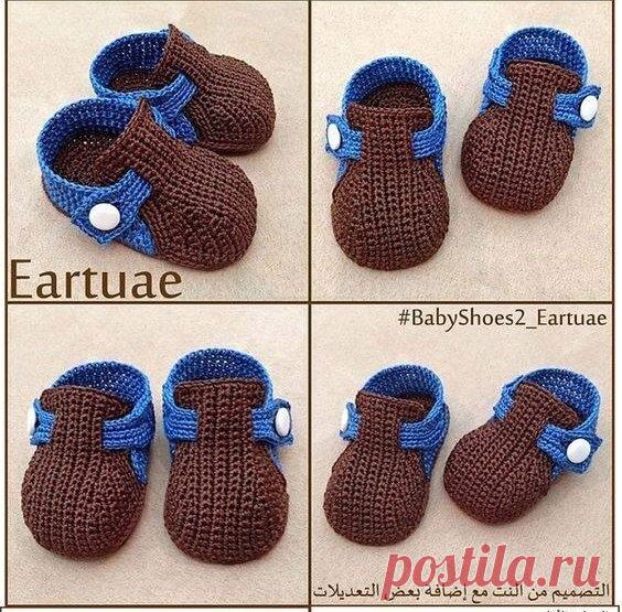 Вяжем пинеточки крючком Вяжем пинеточки крючкомОни так хороши, что может появиться желание связать такие тапочки большего размера тоже.