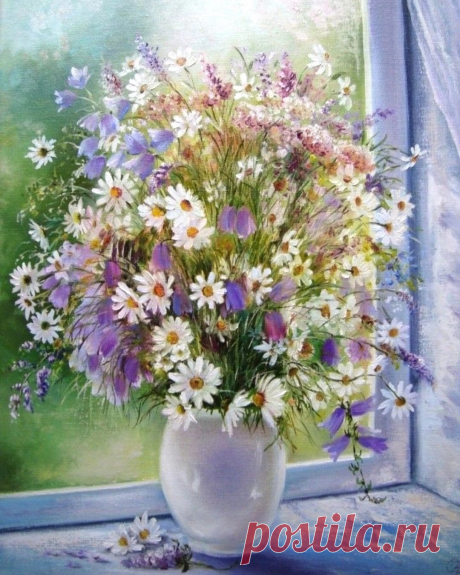 Цветы.Художник Жанна Перминова.