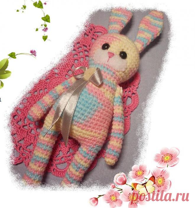 Весенний зайчик крючком. Амигуруми схемы и описания. Автор: Антонина Крыканова | IRINELY.ART