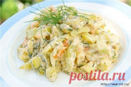Рецепт кабачков в сметане.